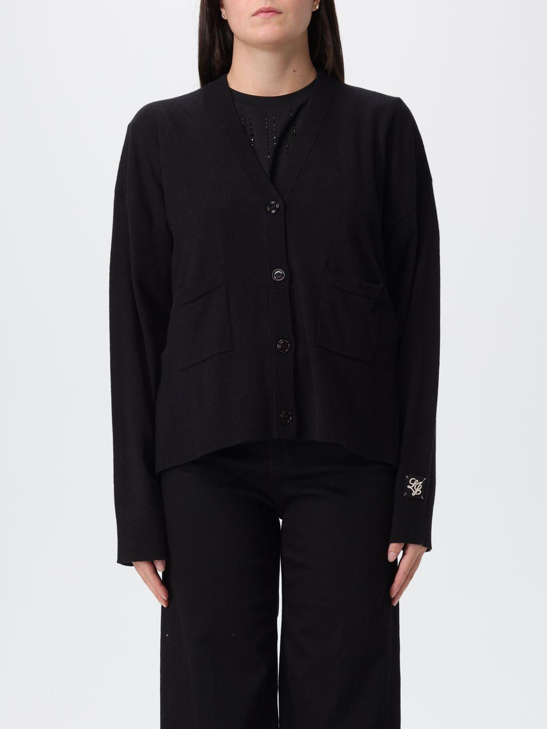cardigan in maglia a righe MF5374MA16R 22222 LIU JO WHITE 
