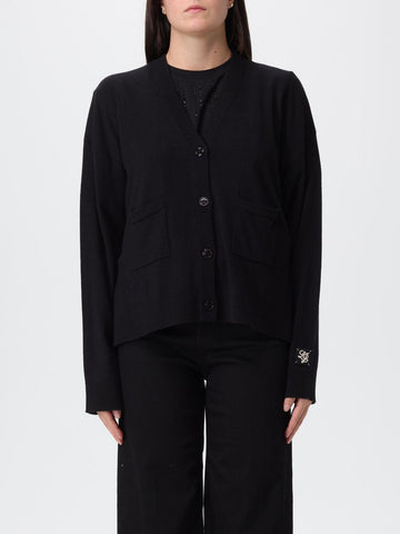 cardigan in maglia a righe MF5374MA16R 22222 LIU JO WHITE 