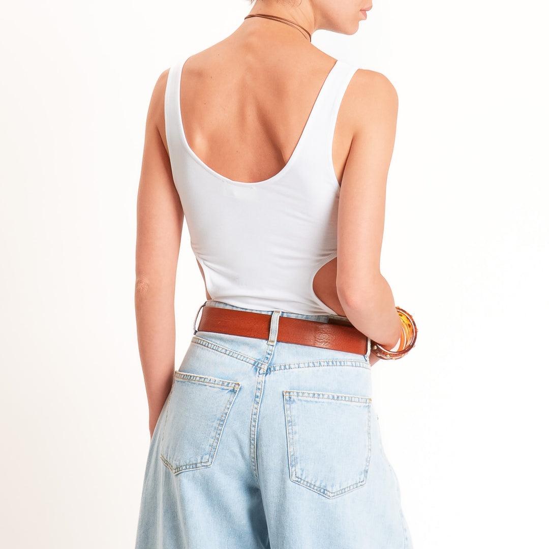 top body cut out UAB0376 BIANCO VICOLO 