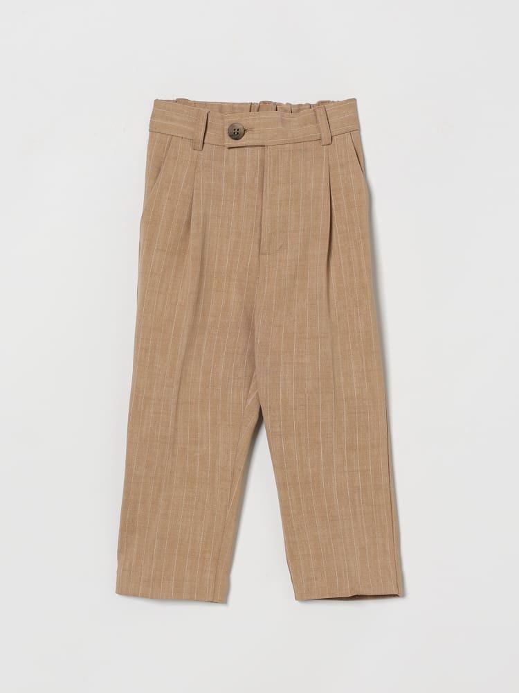 pantalone chino a righe MR3333 MOKA MANUEL RITZ KIDS 