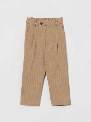 pantalone chino a righe MR3333 MOKA MANUEL RITZ KIDS 