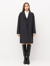 VICOLO cappotto con applicazioni Nero