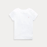 RALPH LAUREN POLO T-shirt in jersey di cotone Bianco