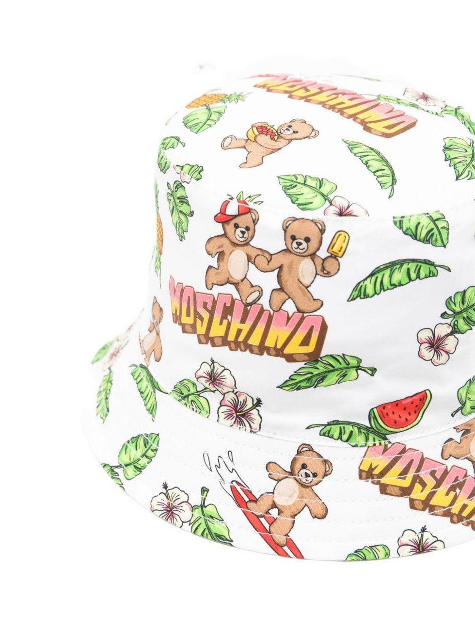 cappello bucket neonato MUX05S LLB64 83657 MOSCHINO KIDS 