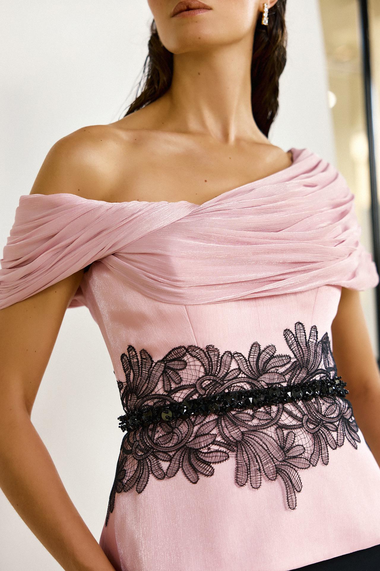 completo elegante 5284 PINK/BLACK MAESTRI 
