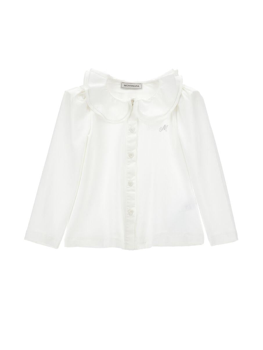 camicia con colletto decorato 17FPAT 6202 0001 MONNALISA 