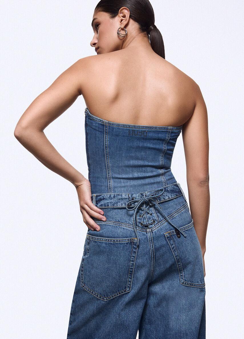 Top bustier in denim UA6506D0339 79157 LIU-JO CAPSULE ELODIE 