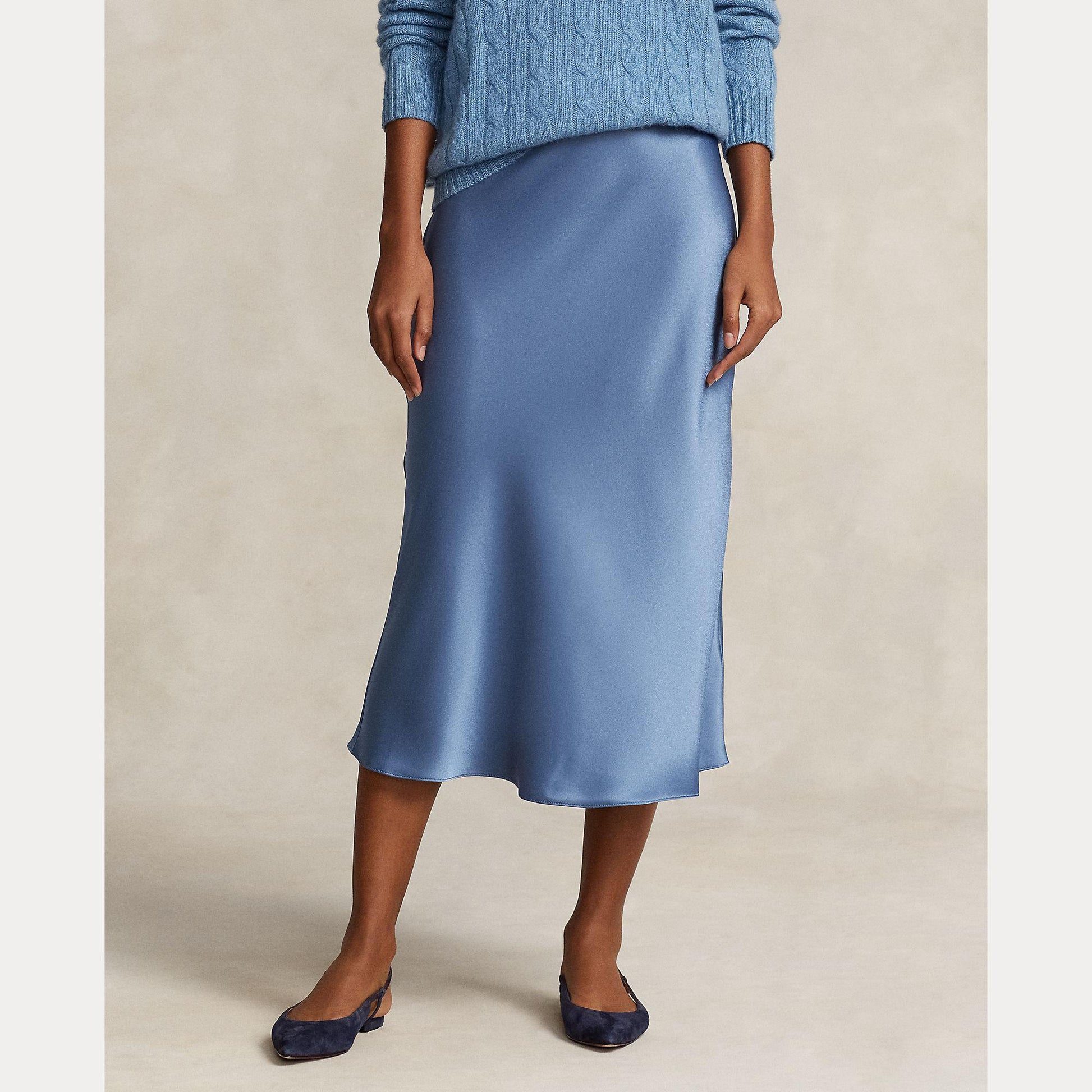 gonna midi in raso 211-932523 001 RALPH LAUREN POLO 