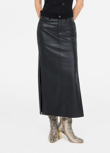 gonna lunga in tessuto spalmato UF5185E0747 22222 LIU JO DENIM 