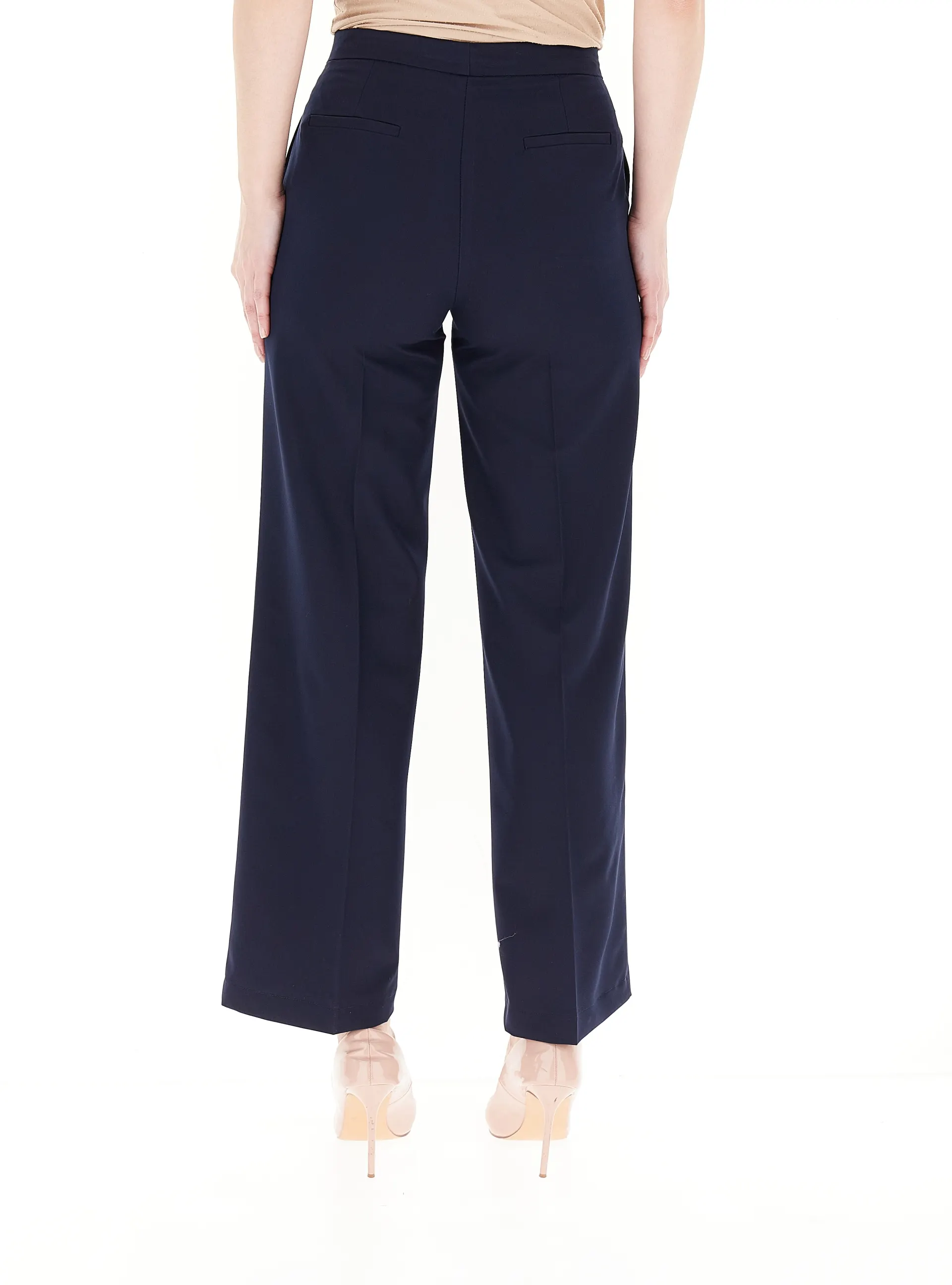 pantalone wide leg TD0295 BLU VICOLO 