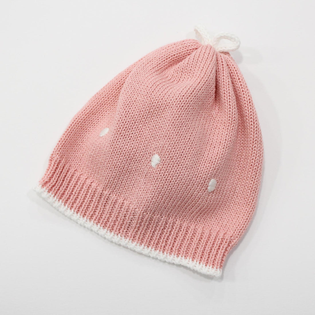 CAPPELLO NEONATO CON RICAMI in cotone TEDDY CAPPELLO PINK PICCOLA GIUGGIOLA 