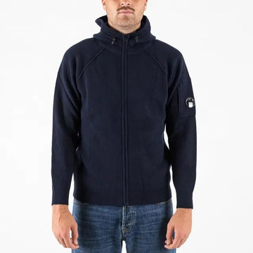 cardigan full zip e cappuccio 19CMKN057A 110149A 888 CP COMPANY 
