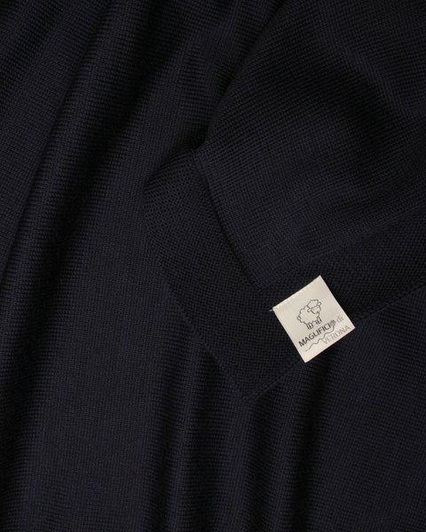 coperta in lana merino 045286 L905 BLUSTONE MAGLIFICIO DI VERONA 