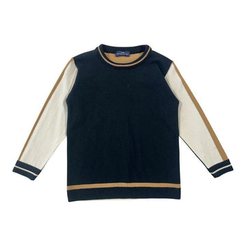 maglioncino con contrasti MF4419B BLU/PANNA/CAMEL MANUELL&FRANK 