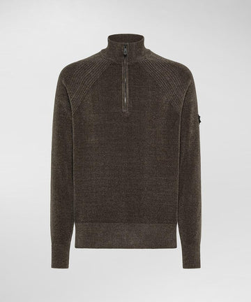maglione mezza zip in ciniglia CRIVELLI 372 PeUTEREY 