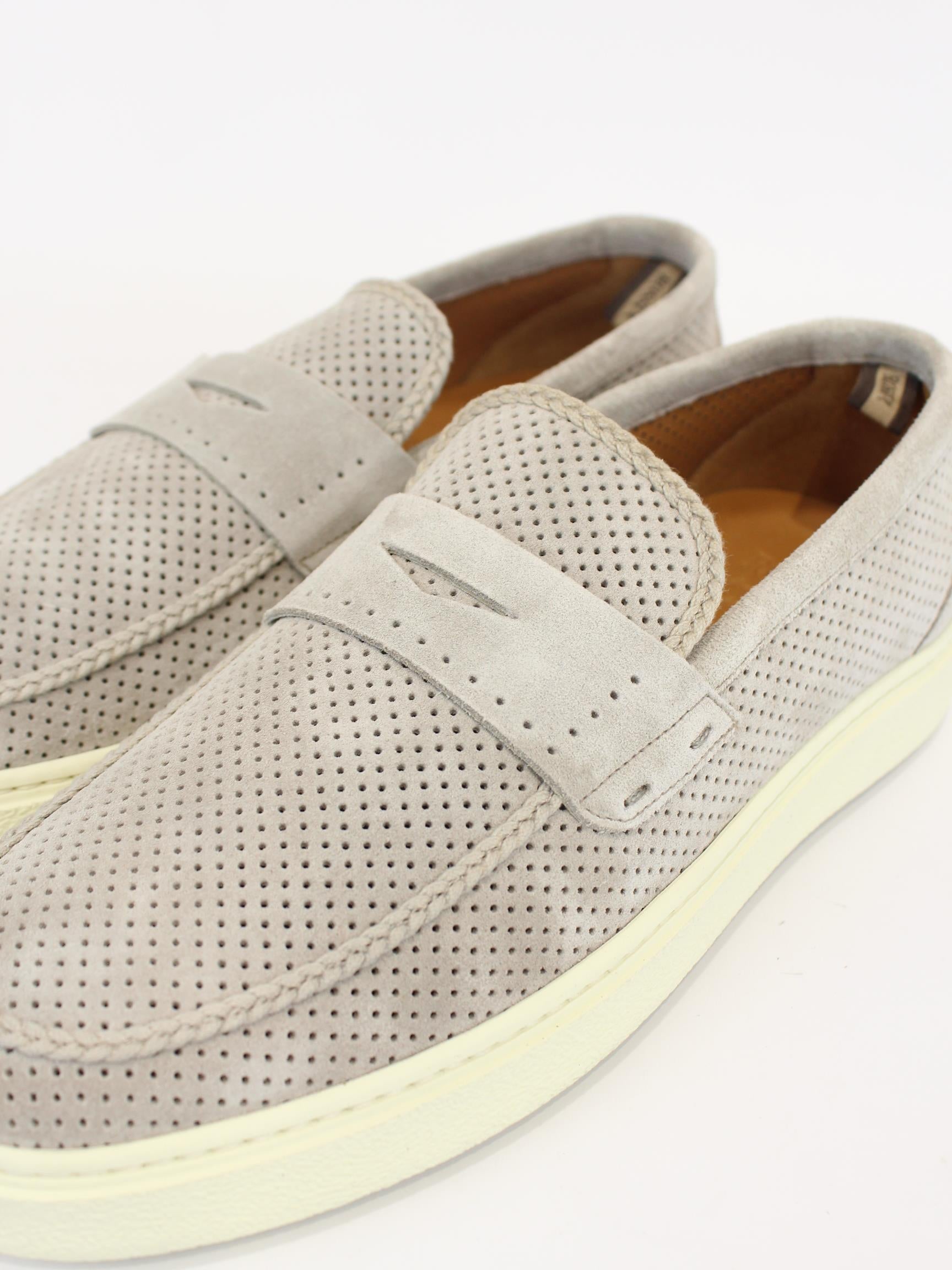Mocassino in suede traforato 1055 FLORENCE ROCCIA ROSSI 