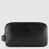 PIQUADRO beauty case in pelle Nero