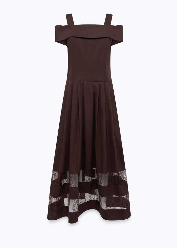 abito con inserti in pizzo RA6154T544A 90913 Blugirl 