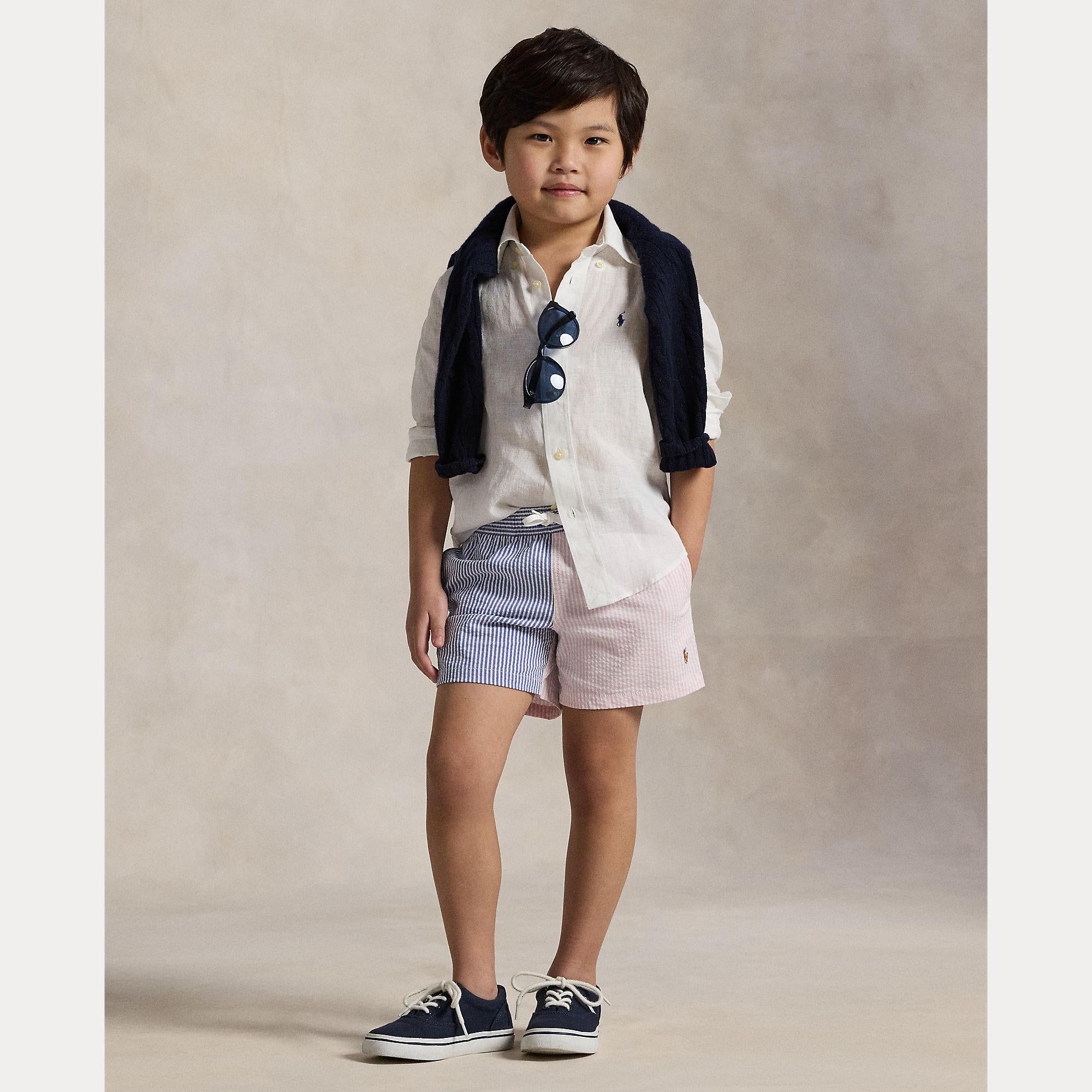 camicia in lino con pony 322-967600 003 RALPH LAUREN POLO 
