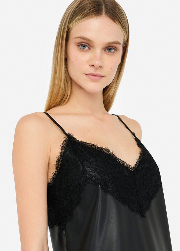 abito con pizzo CF5380E0624 22222 LIU JO BLACK 