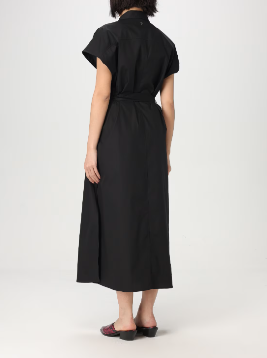 abito longuette con spacco DA430PF0010DXXX 999 DONDUP 