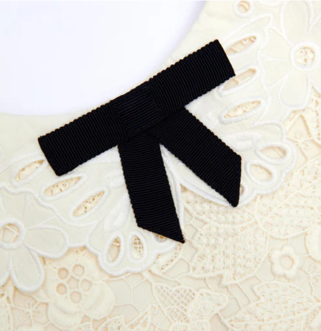 abito in pizzo crema 709S-C CREAM SELF-PORTRAIT 