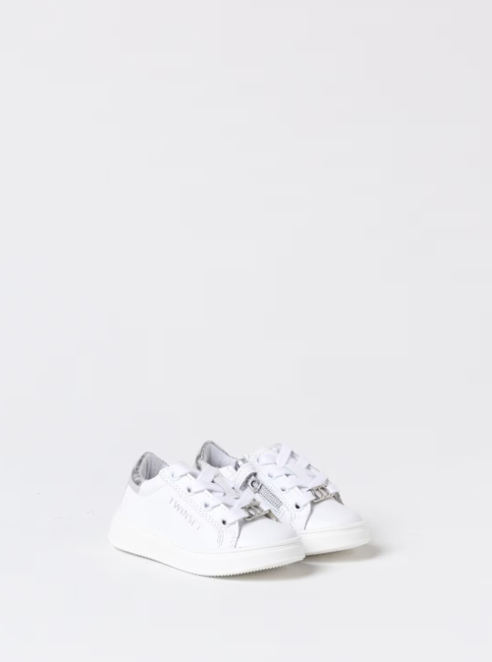 sneakers in pelle e dettaglio laminato 242GCB020 07200 TWINSET GIRL 