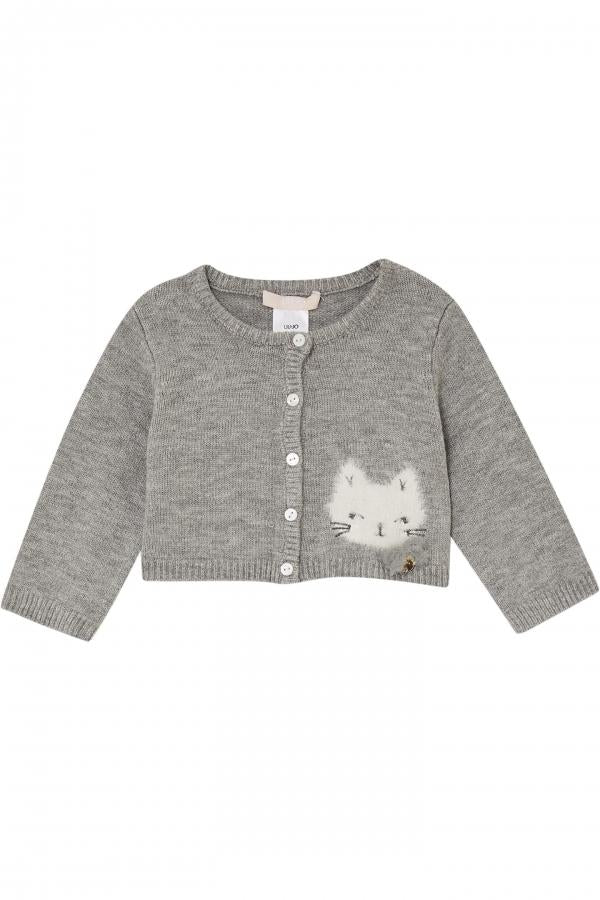 cardigan con ricamo HF5010MA12P 02036 LIU JO JUNIOR 