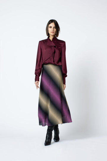 camicia in raso H.C612.4038 GRANATO HANITA 