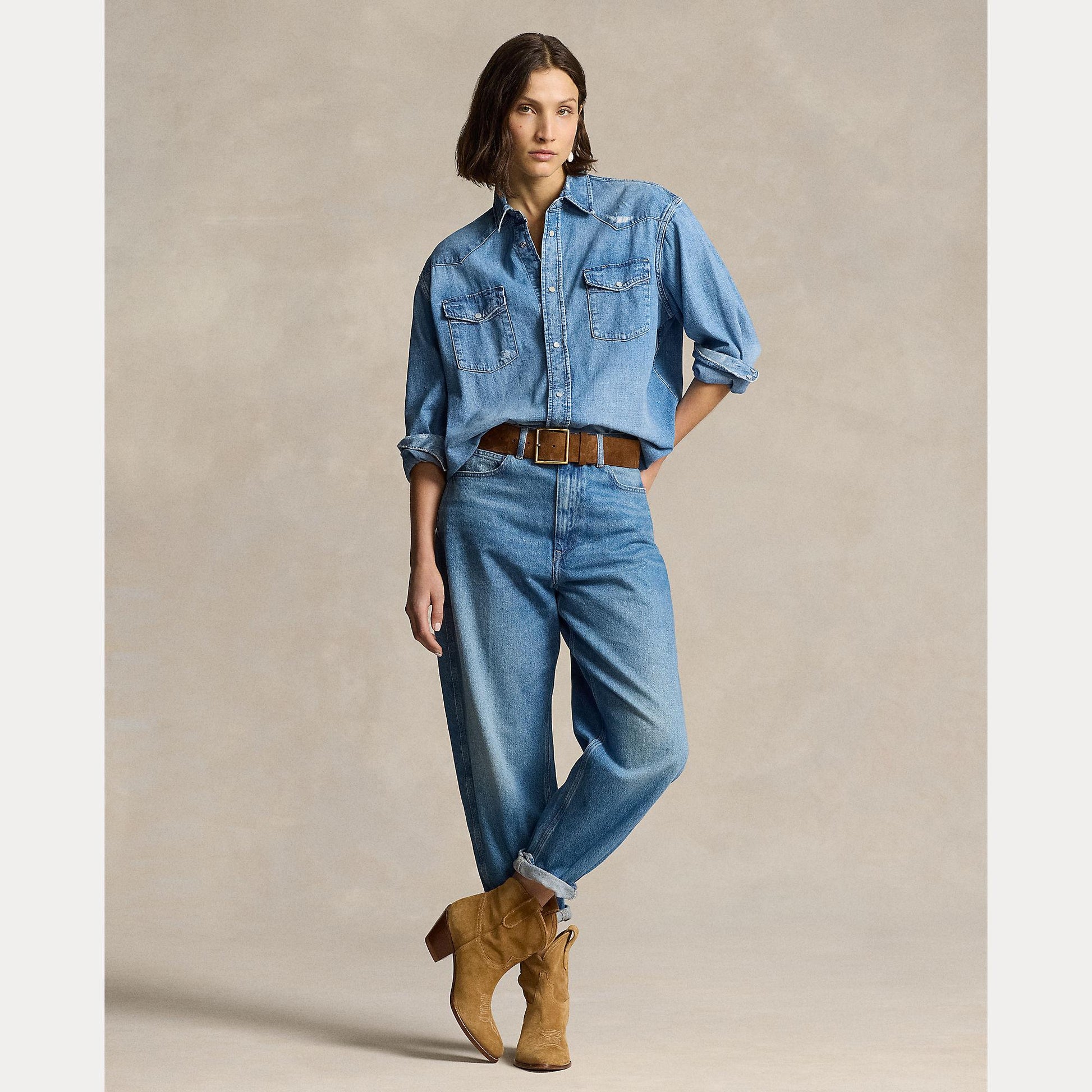 camicia in denim western 211-940722 001 RALPH LAUREN POLO 