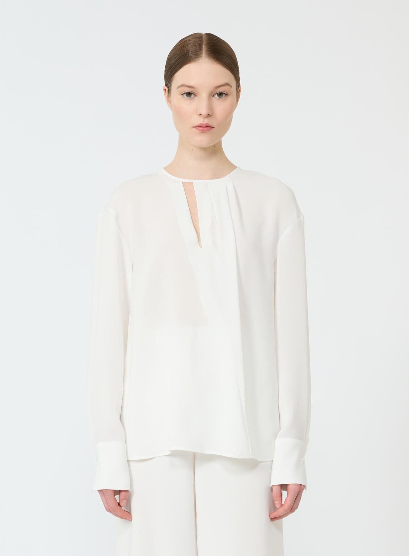 blusa in cady leggero MSTKAKI 007 MAXMARA STUDIO 