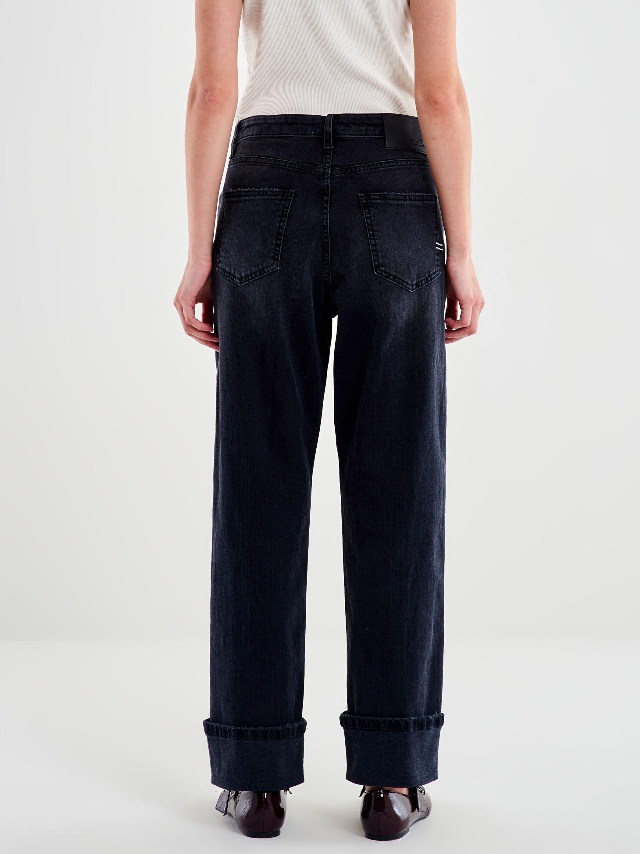 jeans maggie mom fit DF5084 NERO VICOLO 