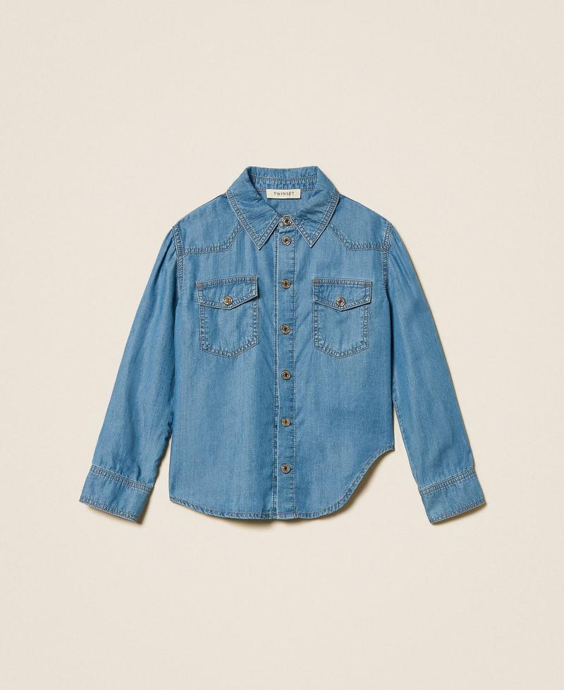 camicia in denim 261GJ2075 13235 TWINSET GIRL 