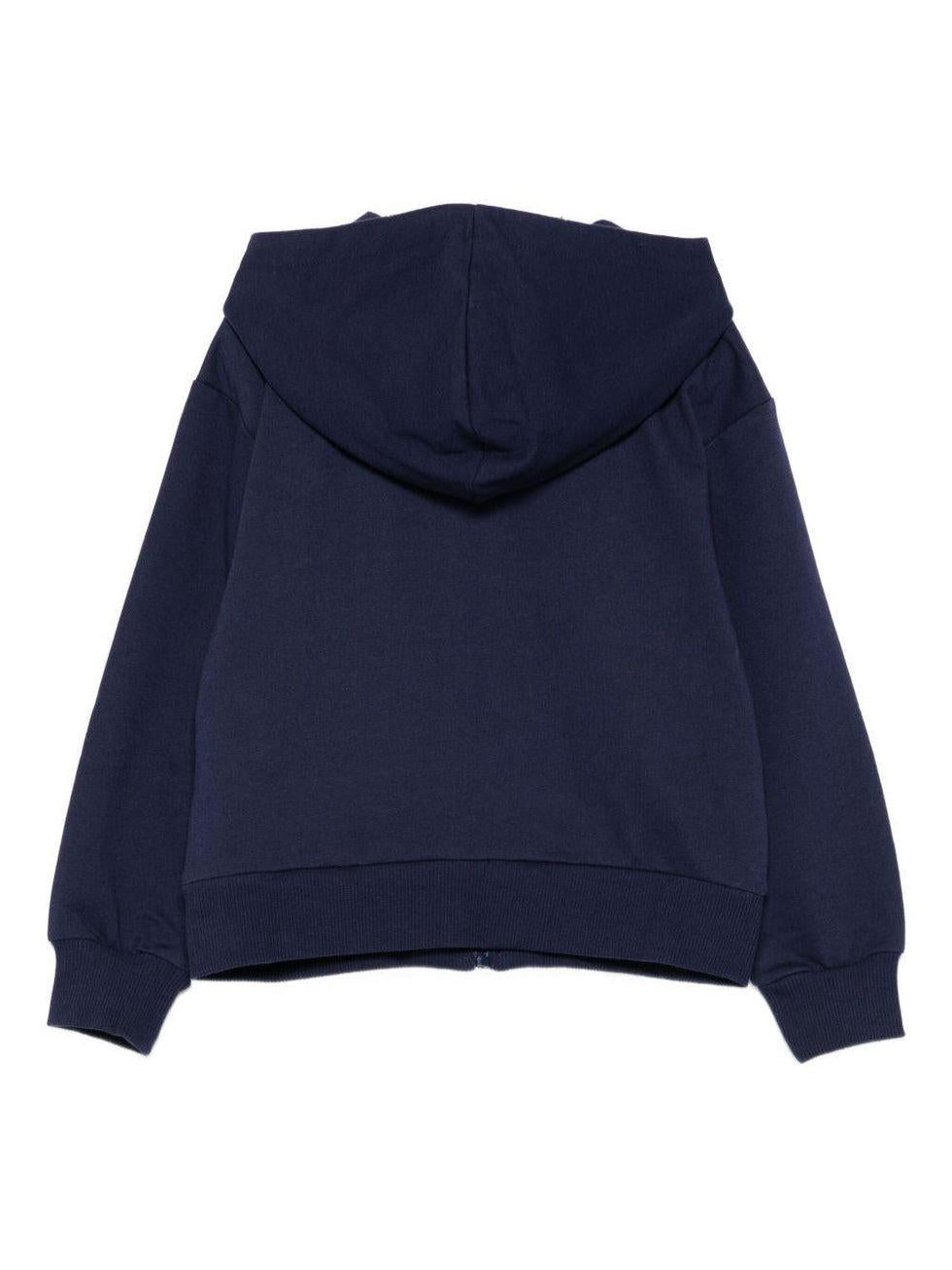 felpa full zip con orsetto HUF09ELCA40 40016 MOSCHINO KIDS 