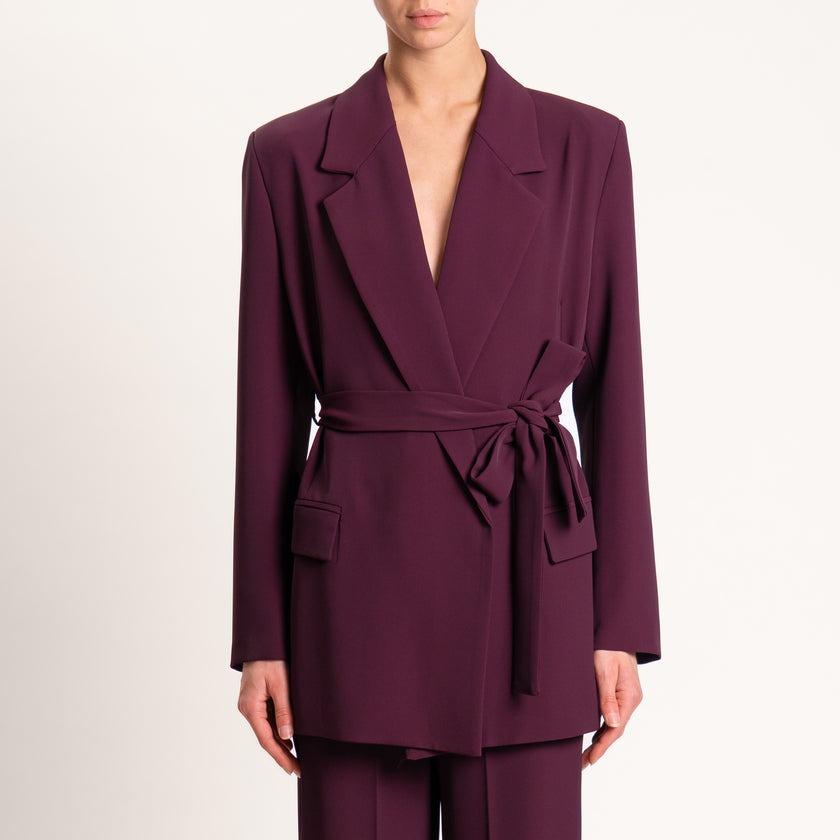 giacca con cintura in vita TF0358 BORDEAUX VICOLO 