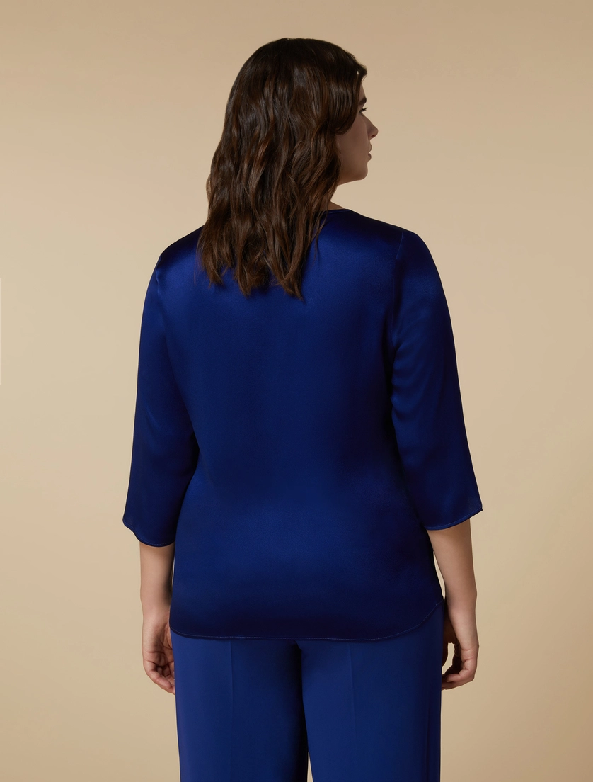 blusa in satin BAMBUS 004 MARINA RINALDI 