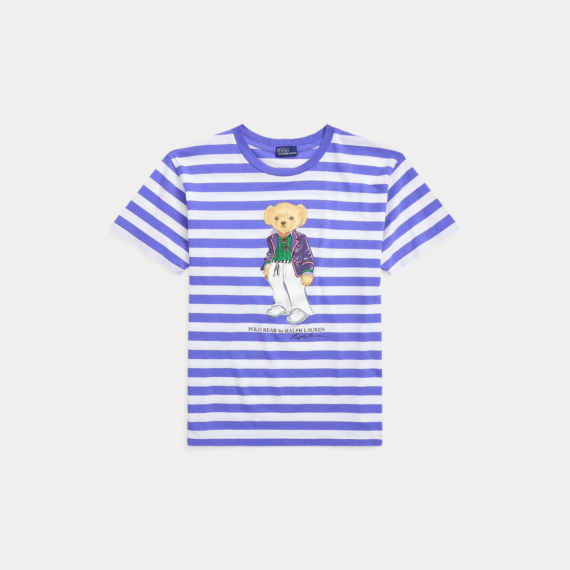 t-shirt righe orsetto 211-924300 001 RALPH LAUREN POLO 