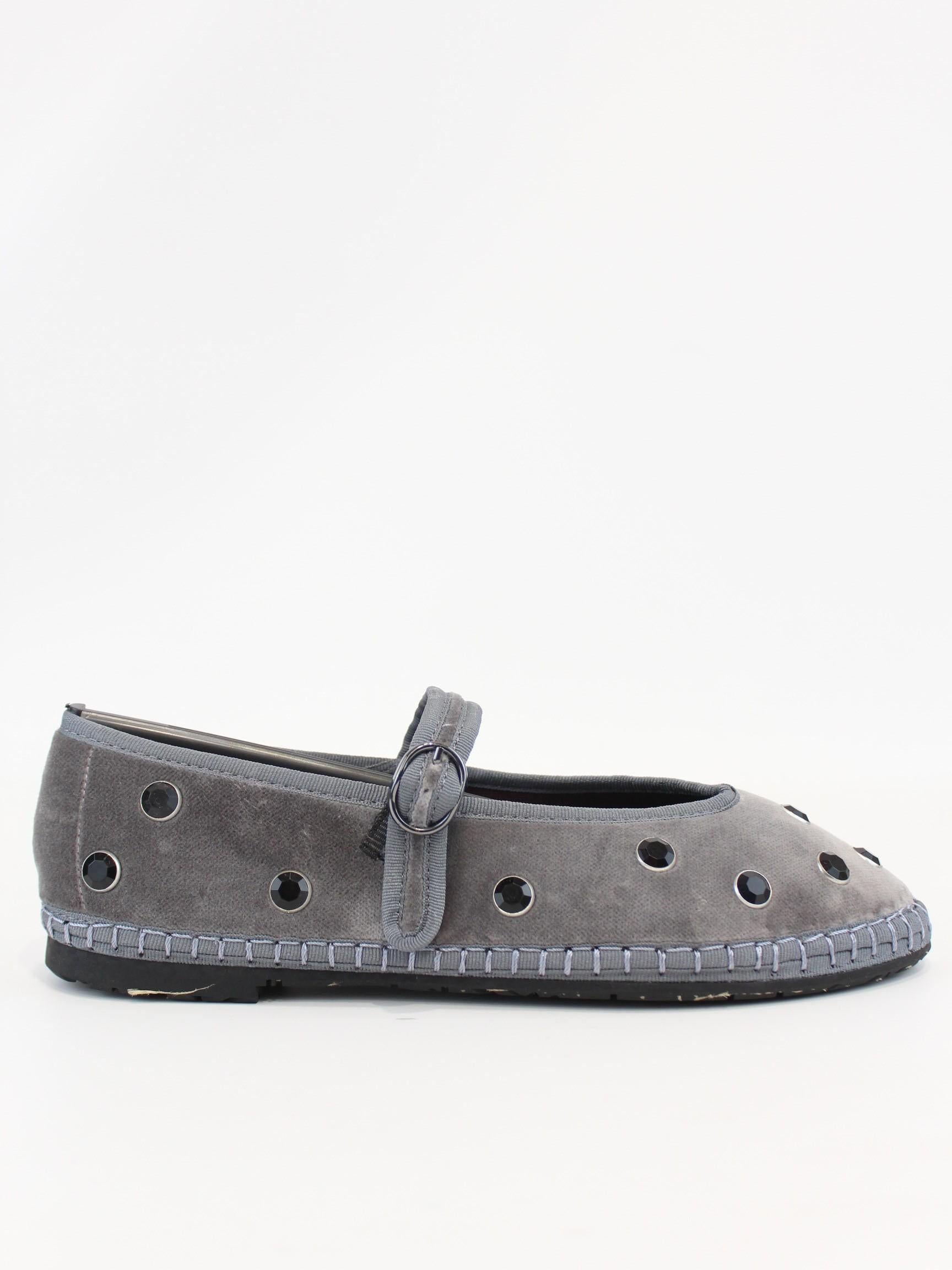 ballerina mae con applicazioni MAE CRISTAL GREY FLABELUS 