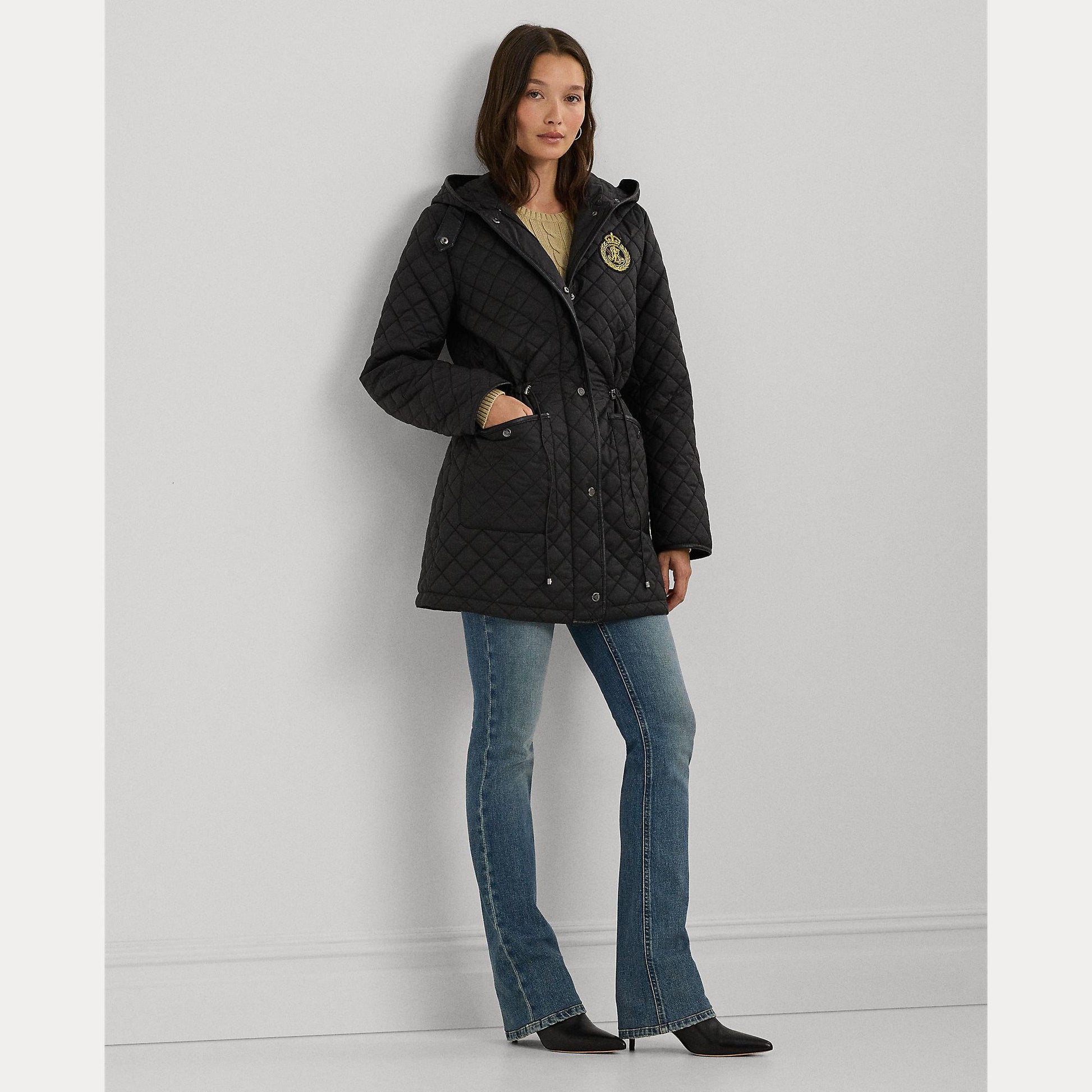 giubbino con logo e fantasia rombi 297-951264 001 LAUREN RALPH LAUREN 