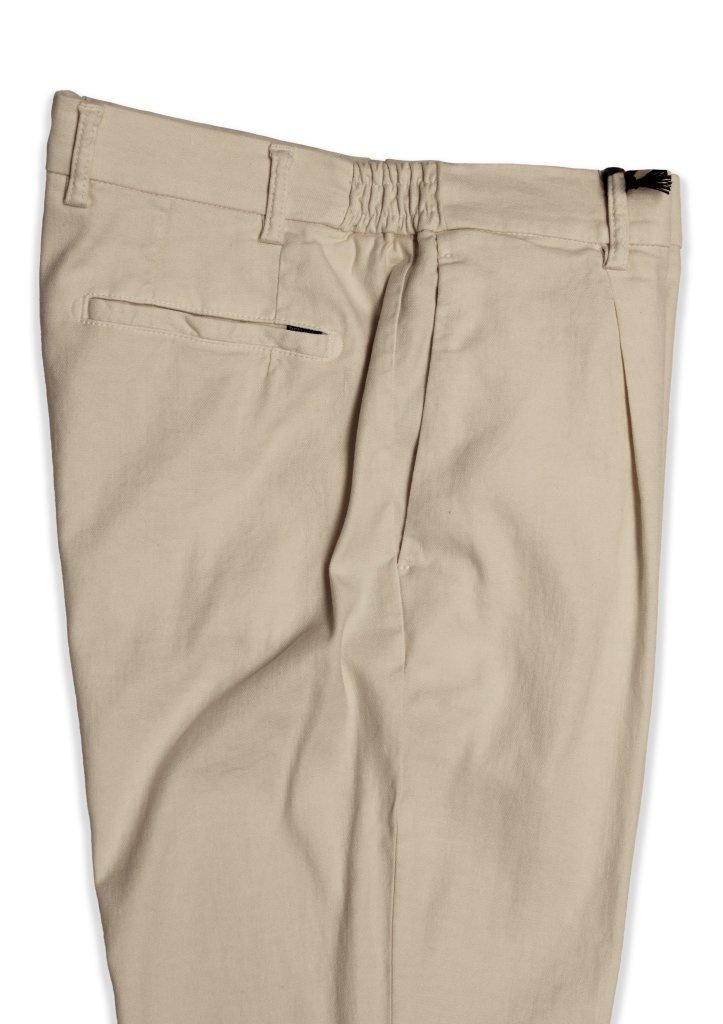 pantalone in lino xretrolong XRETROLONGOL0760 BEIGE2 BERWICH 