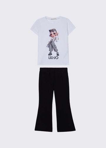 completo top e leggins KA6057JS003 03Q51 LIU JO JUNIOR 