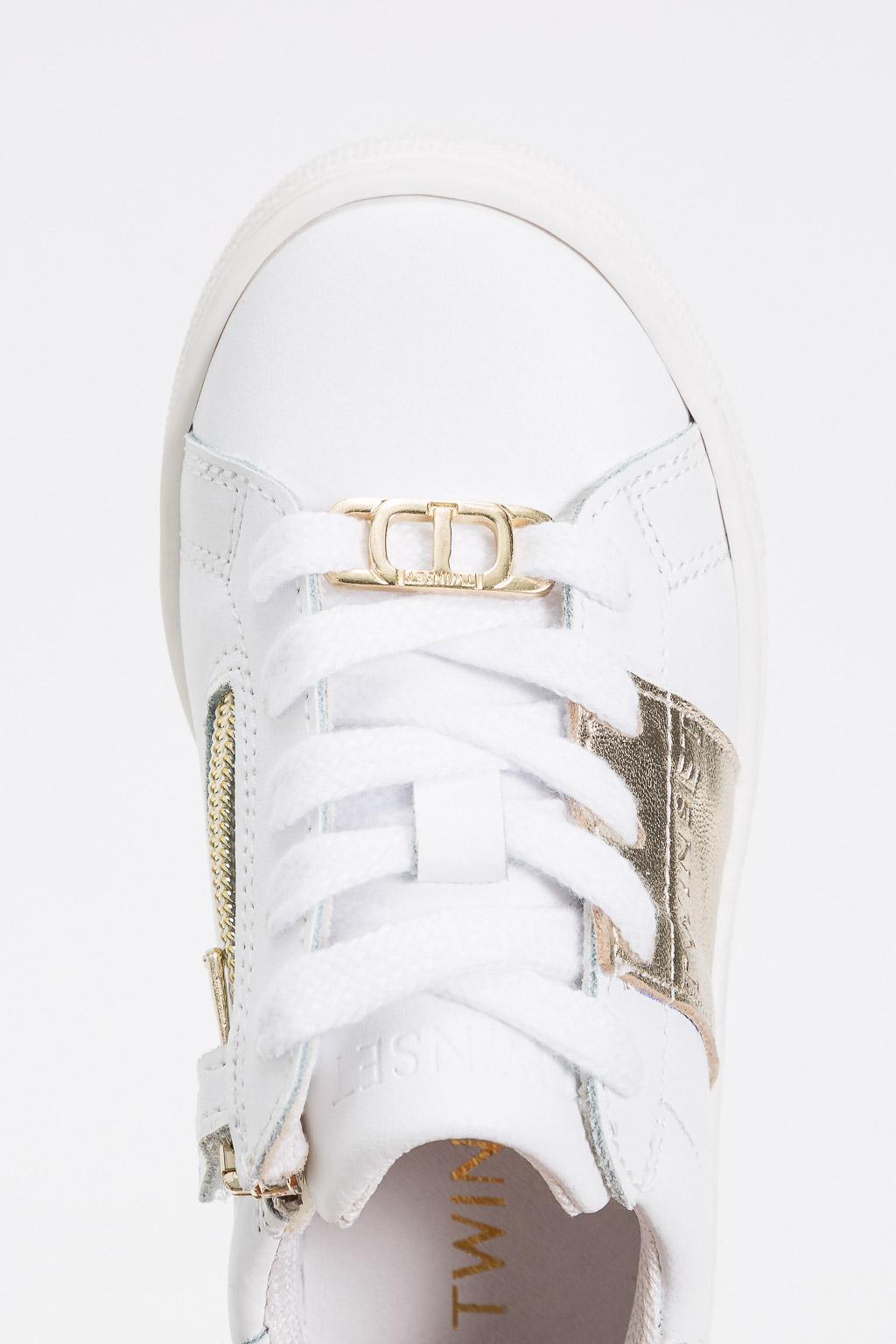 sneakers con inserto oro 251GCB010 12173 TWINSET GIRL 