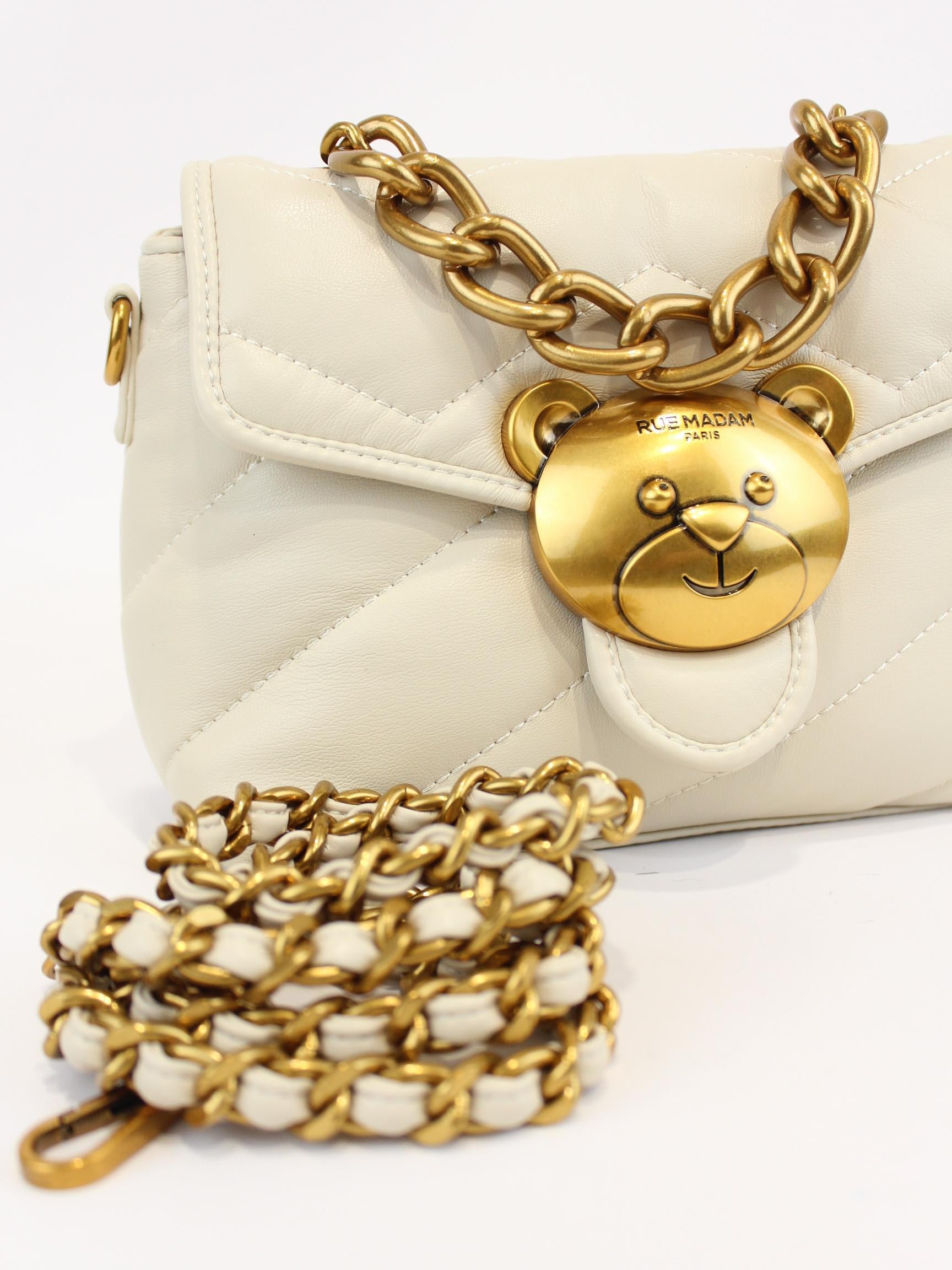 borsa puffy shouders 1491 CREAM RUE MADAM PARIS 