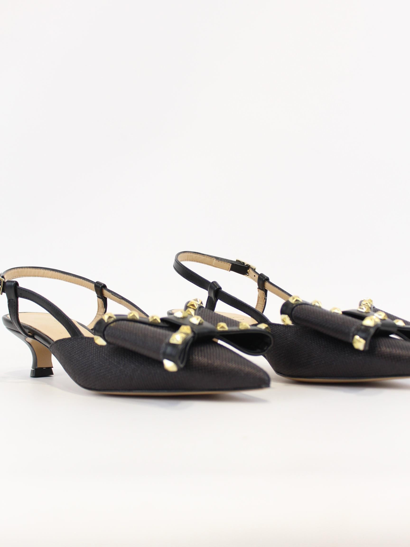 slingback janice LF894M077 NERO OVYE' 