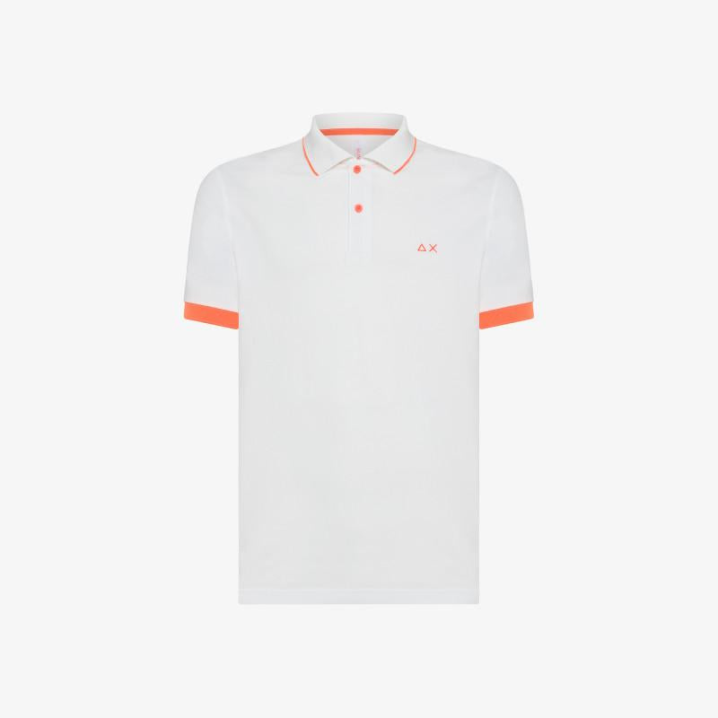 polo con contrasti fluo A34120 01 SUN68 