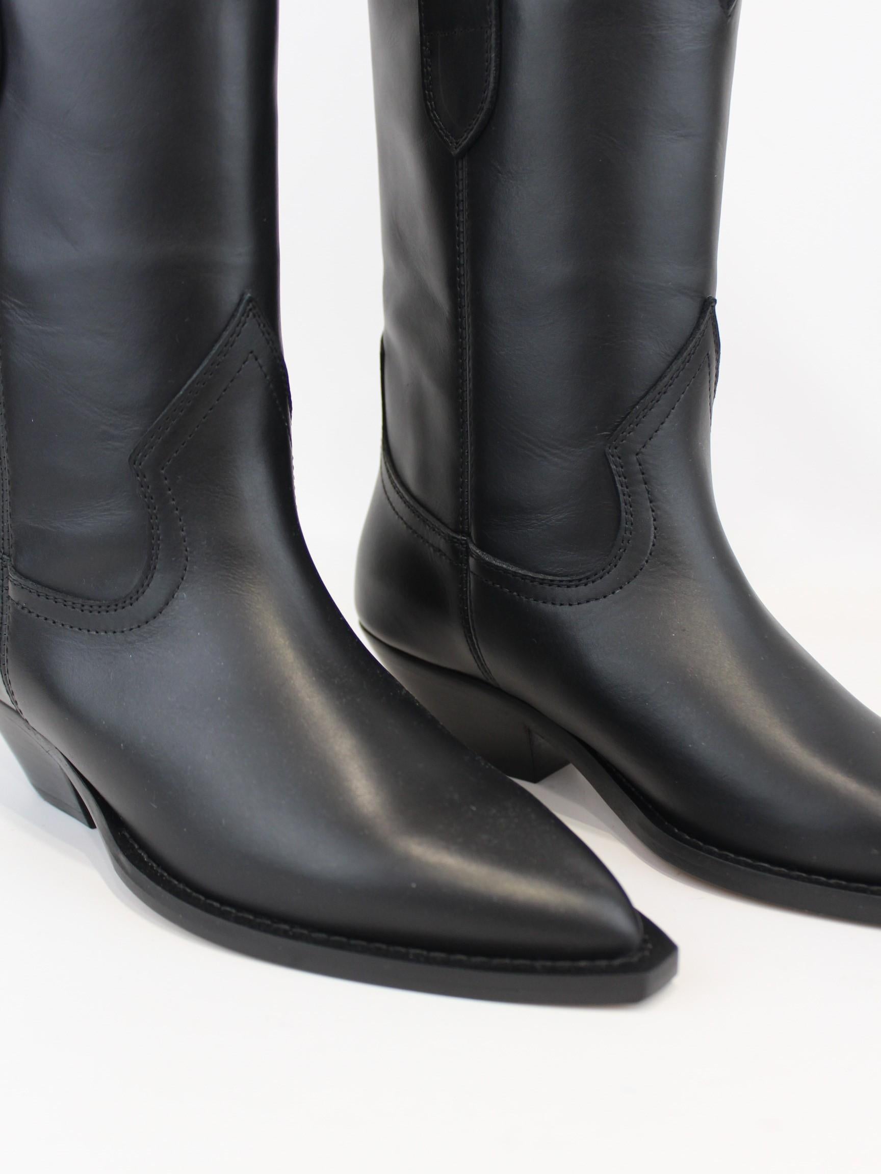 texano in pelle nero 4680 NERO VIA ROMA 15 