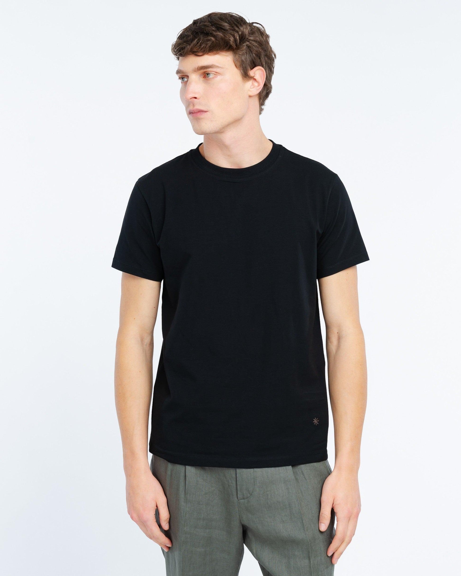 t-shirt in jersey di cotone stretch 4032M568 263284 99 MANUEL RITZ 