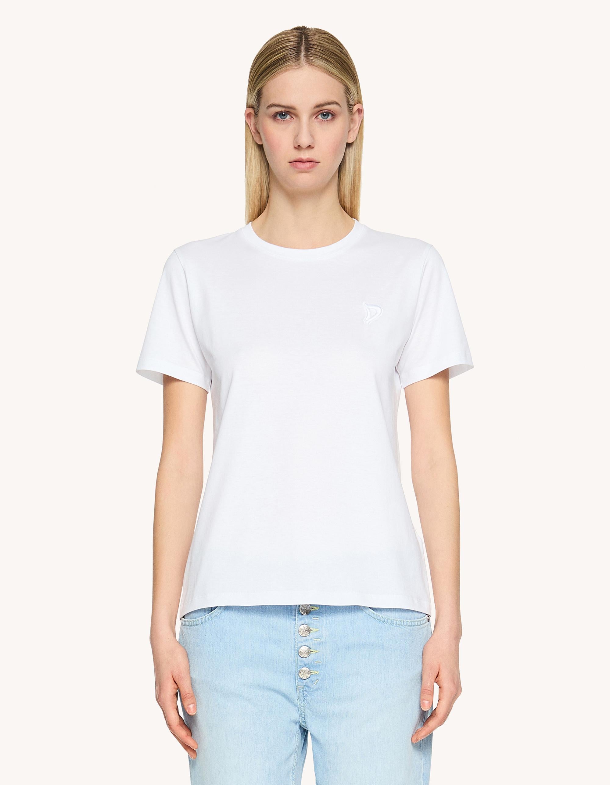 t-shirt con logo in tono S746JF0271DFZ4 000 DONDUP 