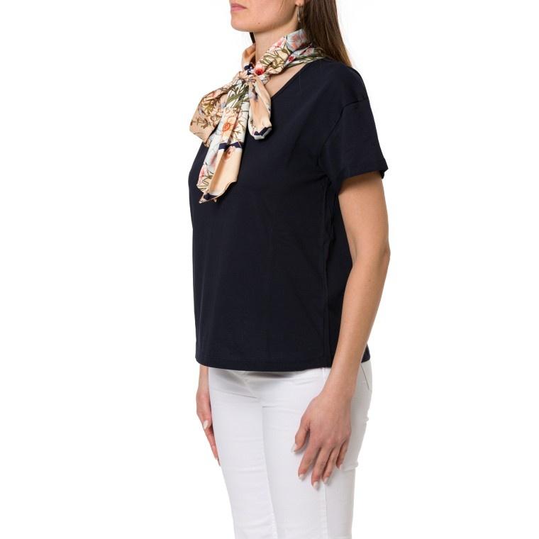t-shirt con foulard WA6189J6308 P9466 LIU JO WHITE 