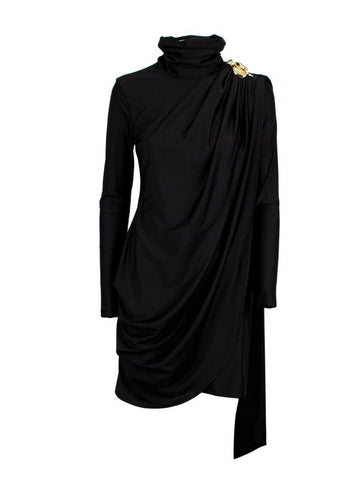 abito brooks drappeggiato BROOKS 112W5D6 NERO TPN 